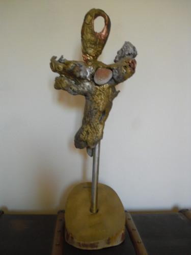 Escultura intitulada ""et puis voici mon…" por Dominique Bertrand, Obras de arte originais, Madeira