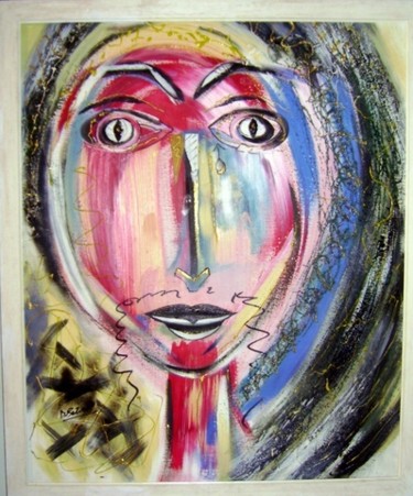 Painting titled "MASQUE" by Dominique Bertrand, Original Artwork