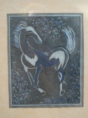 Pittura intitolato "cheval chinois" da Dominique Bertrand, Opera d'arte originale, Pastello