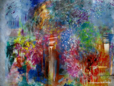 Painting titled "cascade ou personna…" by Dominique Bertrand, Original Artwork, Acrylic