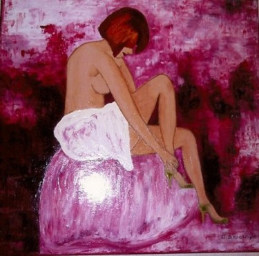 Painting titled "MARLENE" by Dominique D'Agostino, Original Artwork, Oil