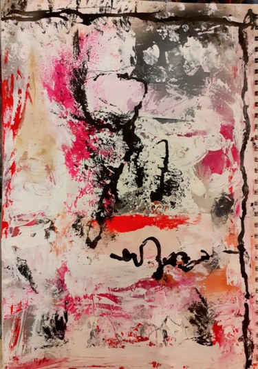 Painting titled "tableau 13 janvier…" by Dominique Evrard, Original Artwork, Acrylic