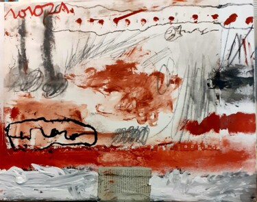 Peinture intitulée "tableau 10 octobre…" par Dominique Evrard, Œuvre d'art originale, Acrylique