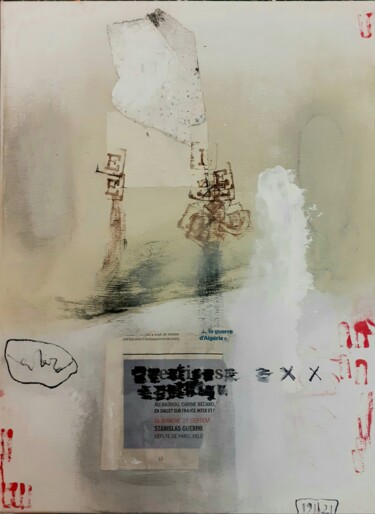 tableau 19 novembre 21 Painting titled "tableau 19 novembre…" by Dominique Evrard, Original Art, Acrylic