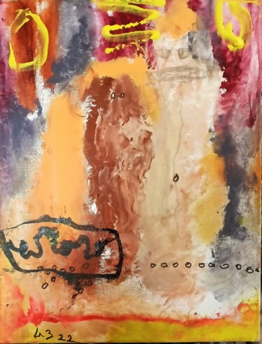 Peinture intitulée "tableau 4 mars 32" par Dominique Evrard, Œuvre d'art originale, Acrylique