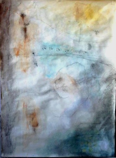 Painting titled "SILENCE" by Dominique Evrard, Original Artwork