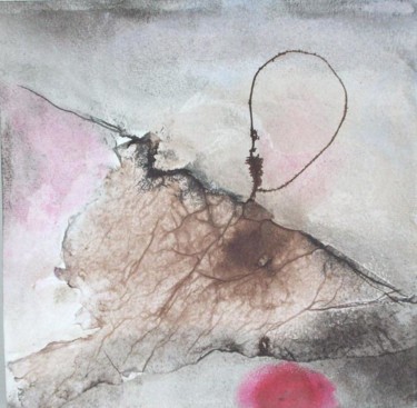 Peinture intitulée "Petit rose ligne" par Dominique Evrard, Œuvre d'art originale