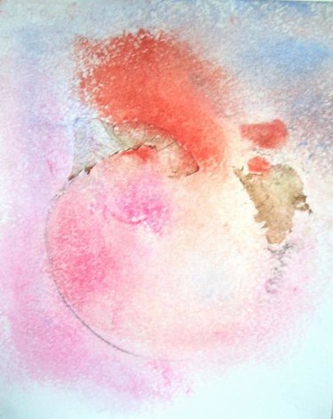 Peinture intitulée "rose aqua" par Dominique Evrard, Œuvre d'art originale