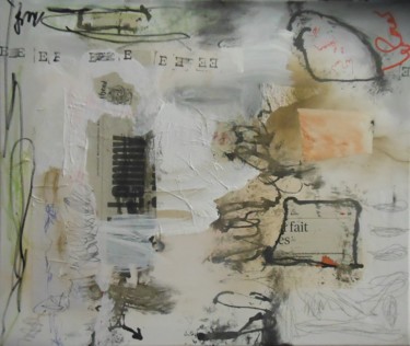 Collages intitulée "tableau-3-fevrier-1…" par Dominique Evrard, Œuvre d'art originale