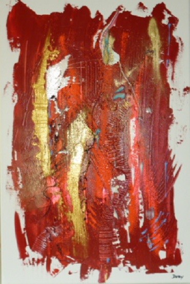 Painting titled "un-jour-ici-ou-aill…" by Dominique Fouquart  Domy, Original Artwork, Acrylic