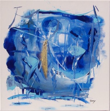 Peinture intitulée "Incroyablement bleu" par Dominique Fouquart  Domy, Œuvre d'art originale