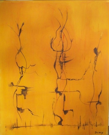 Painting titled "Siou dance" by Dominique Fouquart  Domy, Original Artwork