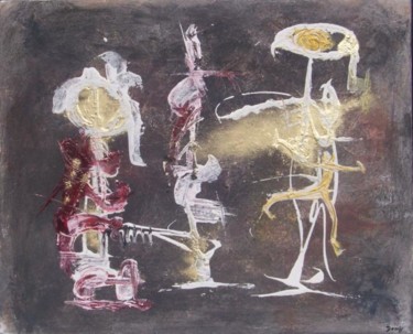 Peinture intitulée "Sérénité atteinte" par Dominique Fouquart  Domy, Œuvre d'art originale