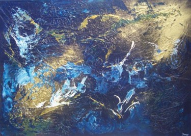 Peinture intitulée "Terre et océans" par Dominique Fouquart  Domy, Œuvre d'art originale