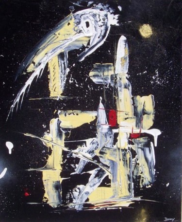 Painting titled "Hubble" by Dominique Fouquart  Domy, Original Artwork