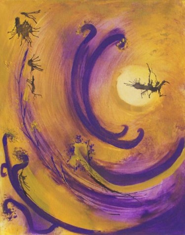 Painting titled "Macro d'insectes" by Dominique Fouquart  Domy, Original Artwork