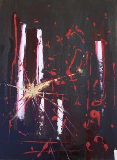 Peinture intitulée "Déclinaison de rouge" par Dominique Fouquart  Domy, Œuvre d'art originale