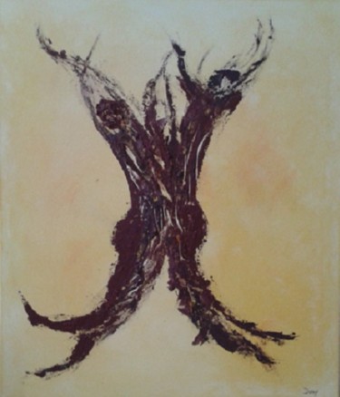 Peinture intitulée "danse-avec-ton-corp…" par Dominique Fouquart  Domy, Œuvre d'art originale