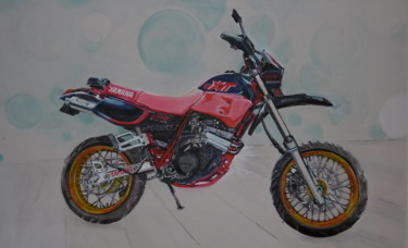 Painting titled "XT 600" by Dominique Gutmann, Original Artwork, Acrylic