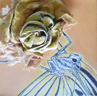 Картина под названием "Miss buterfly" - Dominique Gutmann, Подлинное произведение искусства, Акрил