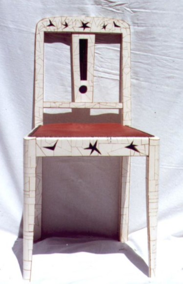 Design intitulée "la chaise carrelage" par Dominique Marthouret, Œuvre d'art originale