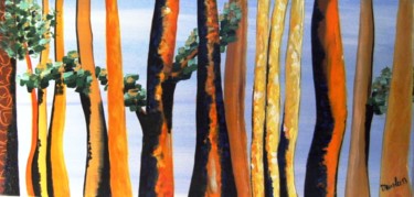 Peinture intitulée "l'été des 4 saisons" par Dominique Missler, Œuvre d'art originale, Acrylique Monté sur Châssis en bois
