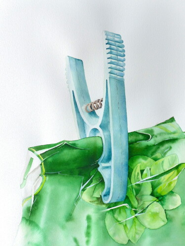 Peinture intitulée "la mâche" par Dominique Ramaud, Œuvre d'art originale, Aquarelle