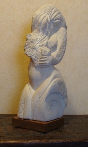 Sculpture titled "Devenir" by Dominique Ruisseau, Original Artwork, Stone