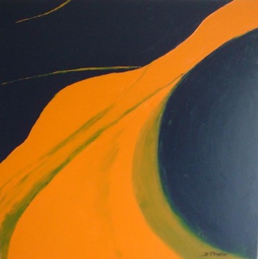 Peinture intitulée "crépuscule sur la d…" par Dominique Thivollier, Œuvre d'art originale