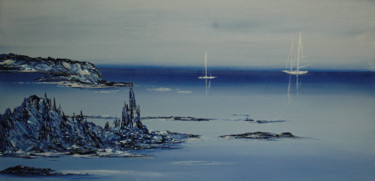 Painting titled "CAP ESTEREL.jpg" by Dominique Thivollier, Original Artwork, Oil