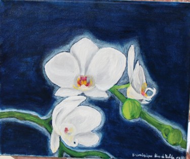 Peinture intitulée "orchidees II" par Dominique Van De Velde, Œuvre d'art originale