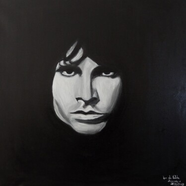 Peinture intitulée "Jim Morrison" par Dominique Van De Velde, Œuvre d'art originale, Huile