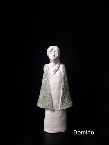 Скульптура под названием "Ange Yerathel" - Domino, Подлинное произведение искусства, Глина
