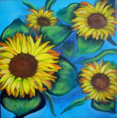 Painting titled "tournesol_1.jpg" by Domino, Original Artwork, Oil