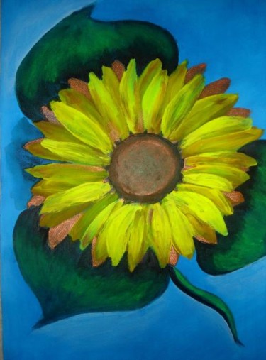 Painting titled "tournesol_3.JPG" by Domino, Original Artwork, Oil