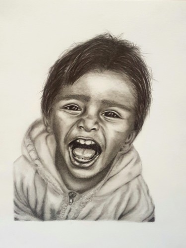 图画 标题为“Eclat de rire” 由Danielle Scicchitano, 原创艺术品, 铅笔