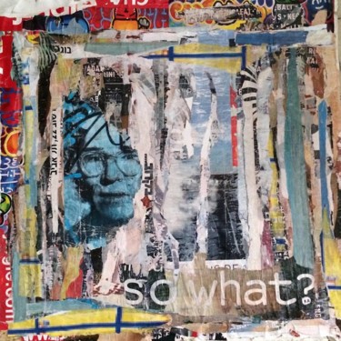 Collages getiteld "So What Andy" door Dominique Kerkhove (DomKcollage), Origineel Kunstwerk, Collages Gemonteerd op Frame vo…