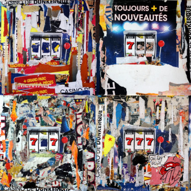 Collages intitolato "No pain No gain" da Dominique Kerkhove (DomKcollage), Opera d'arte originale, Collages