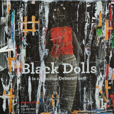 Collagen mit dem Titel "Black Dolls" von Dominique Kerkhove (DomKcollage), Original-Kunstwerk, Collagen