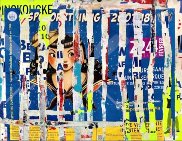 Collages titled "Bal du Sporting" by Dominique Kerkhove (DomKcollage), Original Artwork, Collages
