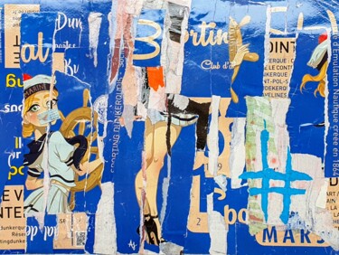 Collages intitulée "Bal du Sporting Ann…" par Dominique Kerkhove (DomKcollage), Œuvre d'art originale, Collages