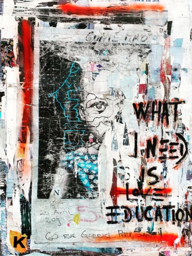 Collages titulada "What We need is...…" por Dominique Kerkhove (DomKcollage), Obra de arte original, Collages