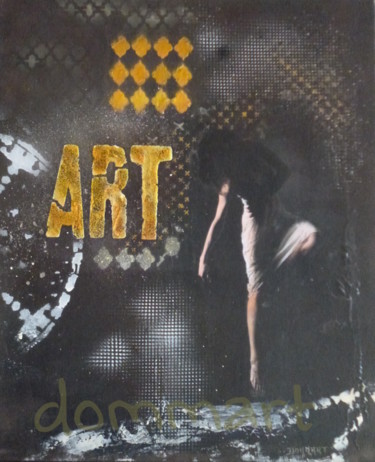Peinture intitulée "en apesanteur" par Dommart, Œuvre d'art originale, Acrylique