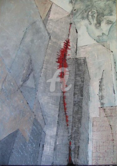 Malerei mit dem Titel "New York meurtrissu…" von Domondo, Original-Kunstwerk