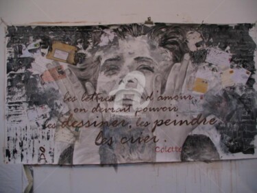 Peinture intitulée "hommage à Colette" par Domondo, Œuvre d'art originale