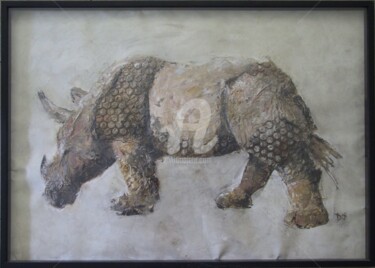 Pintura titulada "rhinoceros-.jpg" por Domondo, Obra de arte original