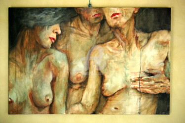 Peinture intitulée "féminité - pluriel…" par Domondo, Œuvre d'art originale, Acrylique