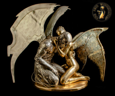 Скульптура под названием "Fallen Angel" - Don Alberto Carlos, Подлинное произведение искусства, Бронза