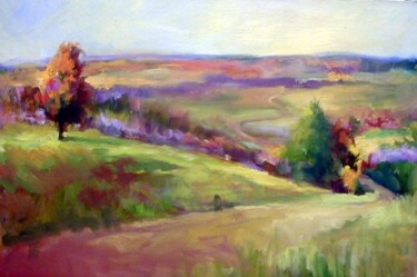 Painting titled "Lyman Hills In Fall" by Don Bourret, Original Artwork, Oil