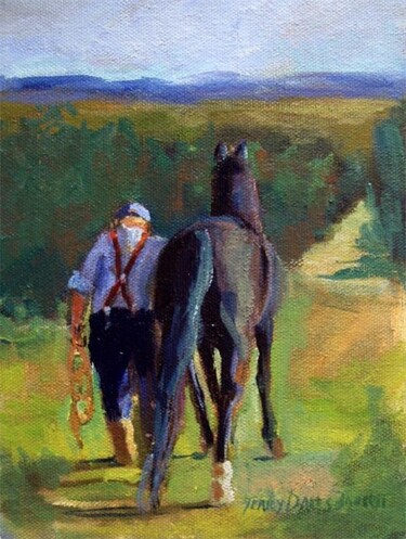 Painting titled "Miles to Go" by Don Bourret, Original Artwork, Oil
